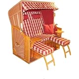 WOHNWERK Strandkorb R�gen II burgund / beige im XXL-Format + Fahnenmast!von "das wohnwerk GmbH"
