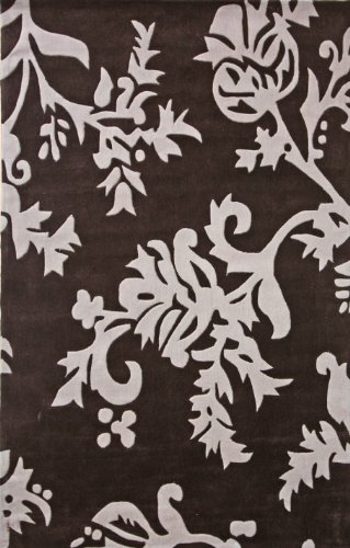 NuLoom Cine paisleys 5 Foot x 8 Foot Mod-Acrylic Area Rug, Chocolate