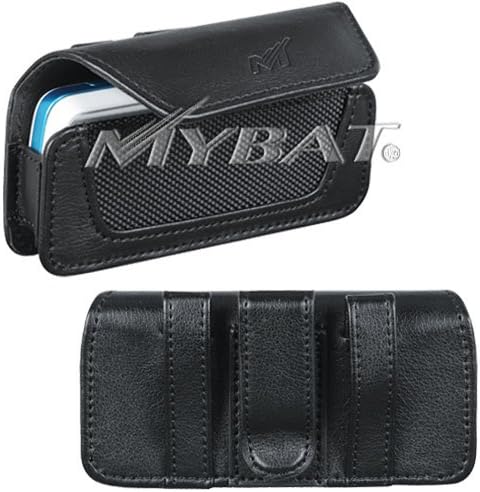 Executive Black Leather Nylon Horizontal Pouch Carry Case Magnetic Closing Flap Belt Clip for HTC ADR6200 Droid Eris, Hero, myTouch 3G, myTouch 3G 3.5mm jack, myTouch 3G Fender, Kyocera M2000 X-TC, LG CT810 Incite, GW820 eXpo, LX260, LX265 Rumor2, UX265 Banter, VN250 Cosmos, Motorola i465 Clutch, QA4 Evoke, VE440, Nokia 5230 Nuron, E73 Mode, Samsung M540 Rant, M550 Exclaim, M570 Restore, R450 Messager, T459 Gravity, T469 Gravity 2, U450 Intensity
