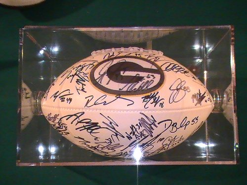 2011 GREEN BAY PACKERS Team Signed Autographed Football with Football Case Comes with Coa & Matching Holograms AARON RODGERS,GREG JENNINGS,JAMES JONES,AJ HAWK,CLAY MATTHEWS