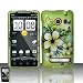 HTC Evo 4G Accessory - Green Hibiscus Hawaii Flower Design Protective Hard Case Cover for Sprint