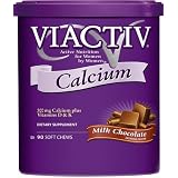 Viactiv Calcium (500mg) plus Vitamins D & K, Milk Chocolate, 90-Count Soft Chews (Pack of 2)