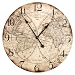 Manual Woodworkers & Weavers World Map Wall Clock, 24-Inch