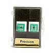 1 Pair, 14mm Precision Backgammon Dice, Light Green