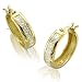 18k Yellow Gold Princess Cut Diamond Hoop Huggies Earrings (G-H, SI-I, 1.02 carat)