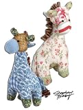 Vintage Patch Pals Giraffe Rattle (PINK)