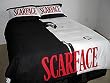 3 Piece Black White Red Scarface (Tony Montana) Comforter with Pillow Case Set Queen/full Size Bed