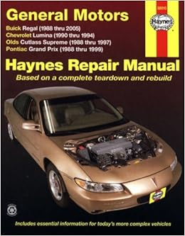Haynes Repair Manual General Motors Buick Regal 88 05
