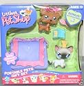 Littlest Pet Shop Exclusive Portable Pets Gift Set with Kitten & Doggie with Pink Bow