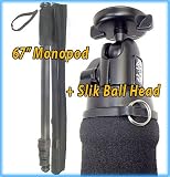 Sakar 67 Monopod +Case +Slik BallHead Ball Head SBH-60