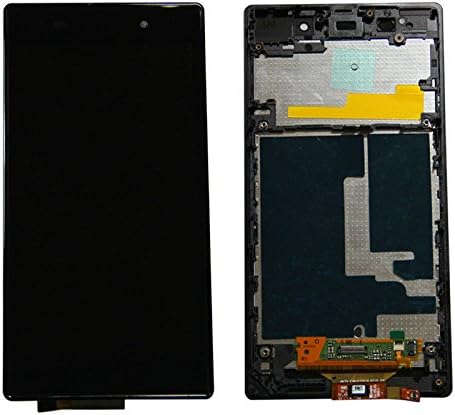 New Replacement LCD Display Touch Screen Digitizer Assembly with Mid Frame Attached Replacement Part for Sony Xperia Z1 L39h C6902 C6903 C6906 C6943 Black , Free Tools, ePacket Shipping