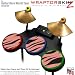 Zebra Stripes on Pink Skin by WraptorSkinz fits Guitar Hero 4 World Tour Drum Set for Nintendo Wii, XBOX 360, PS2 & PS3 (DRUMS NOT INCLUDED)