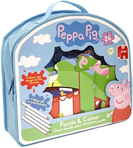 Peppa Pig Giant Double-Sided Puzzle and Colour Jigsaw Puzzle (24 Pieces)