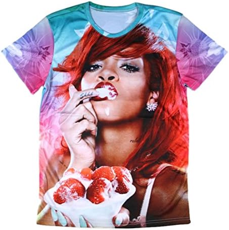 Unisex Pretty Rihanna T Shirt Clothing for Women Men Size Xl
