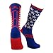 Epivive Velocity American Flag Patriotic Athletic Crew Socks Royal Blue / Red (Medium)