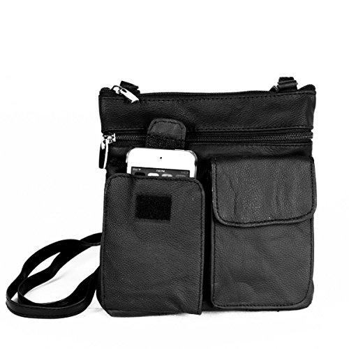 Goson® Genuine Leather Crossbody Mini Purse Organizer Travel Handcrafted Bag
