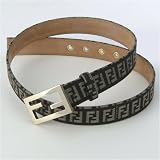 Fendi - Fendi 8C0130/7C0130 Zucchino Leather Belt- Mogano