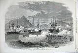 1859 REBELS NANKIN FIRING LEE GUN-BOAT WAR SAILING SHIP