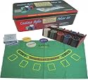 Casino Texas Hold'Em Poker-Set mit 200 Spielchips, 2 Karten-Decks,.... in exklusiver Metallbox