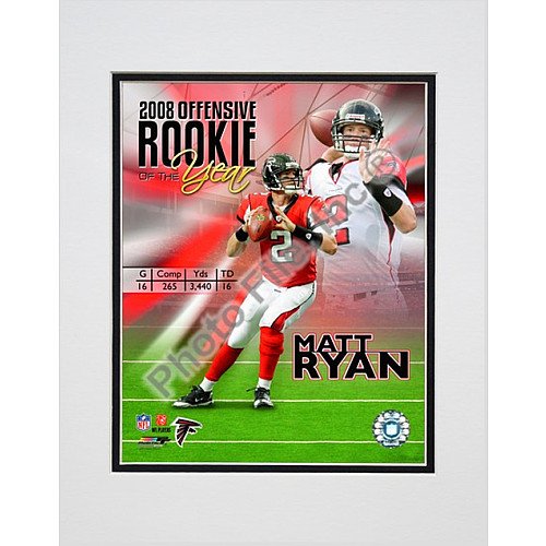 Photo File Atlanta Falcons Matt Ryan 2008 Offensive Rookie of the Year Matted Photo