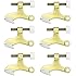 Nuk3y Hinge Pin Polished Brass Heavy Duty Door Stop (6-Pack)