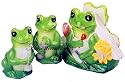 Frog Ceramic Salt & Pepper Shaker/Napkin Holder
