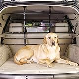 Guardian Gear Vehicle Pet Barrier, Strong, Sturdy, Pressure-Mounted, and Heavy-Duty Adjustable Steel Rubber - Black