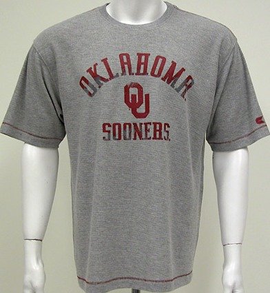 Buy Oklahoma Sooners NCAA Thermal Distressed T-Shirt by Colosseum