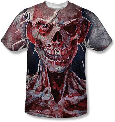 Deadworld Zombie Apocalyptic Comic Skeleton Face Adult Front Print T-Shirt