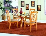 5pc Star Hill Collection Round Dining Table & Chairs Set