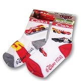 Boy's Disney Pixar Cars Lightening Mcqueen Crew Socks Size 18-24 Months - Set of Two Pairs