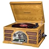 Oak Crosley 4-in-1 Music System