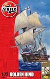 from Hornby Hobbies Ltd Airfix A50046 1:72 Scale Golden Hind Gift Set Classic Ship Gift Set inc Paints Glue and Brushes Model A50046
