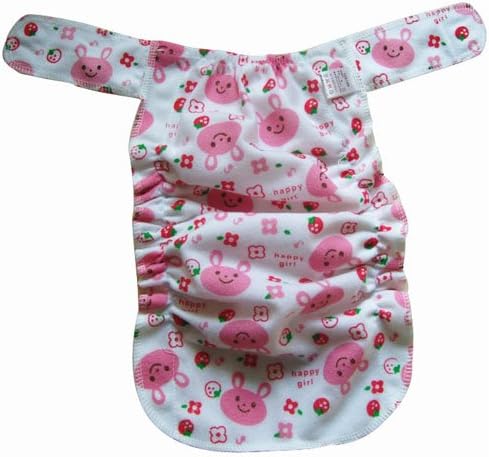 Comfortable Adjustable Baby Diaper Nappies Pants Newborn Infant Cloth Breathable Diapers 2pcs/bag (Pink)