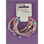 Frosted Beads & Daisies bracelet (pack of 5) - great girls party bag gift