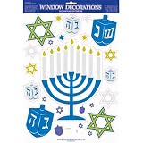 Hanukkah Vinyl Glitter Window Clings