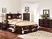 5PC Espresso Finish Full Size Bed Set