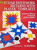 Plastic Templates for 27 Star Patchwork Patterns (includes 5 different permanent plastic templates)