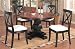 Kitchen & Housewares : 5pc Antique Style Black Finish Wood Round Dining Table & 4 Chairs Set