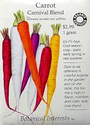 Organic Carrot Seeds Carnival Blend 1000 Seeds
