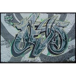 Graffiti Jesus Poster Print, 36x24 Poster Print, 36x24