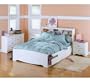 Queen Storage Bed, 63"W x 81-3/4"D x 18-3/4"W (WHITE)