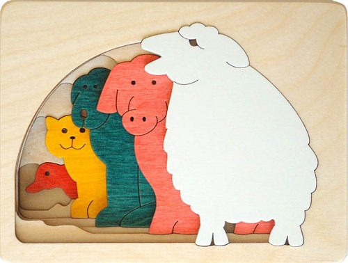 Childrens Toyshop  Toys : George Luck Farm 5-Layered Puzzle