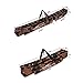 Almatess Portable Waterproof Double-Layer Camo Fishing Rod Carrier Fishing Pole Tools Storage Bag Organizer Tube Case 120cm