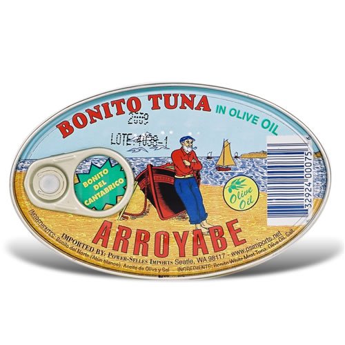 Bonito Tuna in Olive Oil Arroyabe. oval tin by Olive Oil