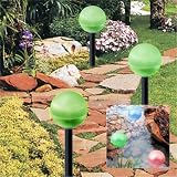 Set of 2 Green Solar Ball Light