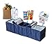 Deler Foldable Trunk Organizer for Car, SUV, Minivan with 2 Cooler Insulation System and 1 Free Car Auto Insurance Registration Document Wallet Holders-Black (Blue)