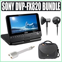 Sony DVP-FX820 8-inch Portable DVD Player Black Plus Accessory Outfit - Sony ASONDVPFX820K1
