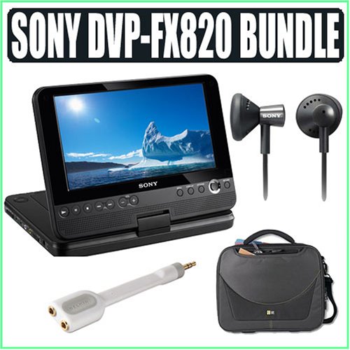 Sony DVP-FX820 8-inch Portable DVD Player Black Plus Accessory Outfit - Sony ASONDVPFX820K1