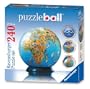 Ravensburger Illustrated World Map - 240 Piece puzzleball